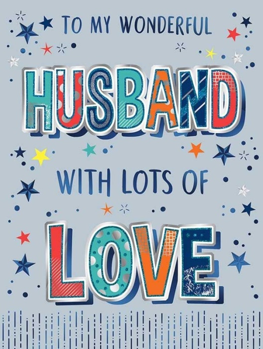 Stars Husband Birthday Card