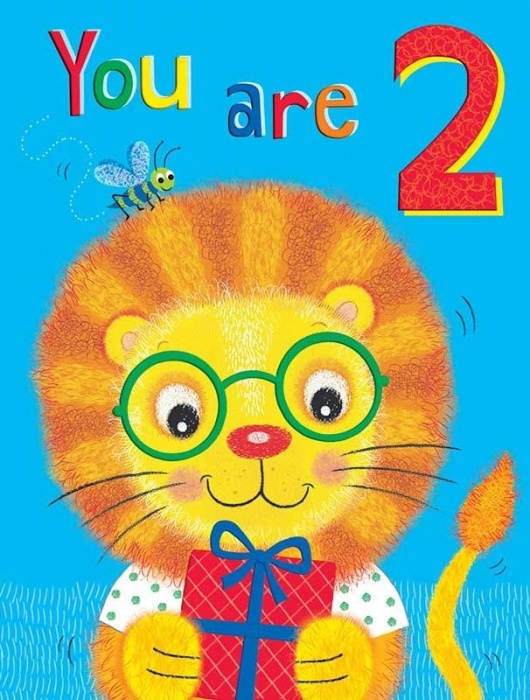 Lion 2nd Birthday Card