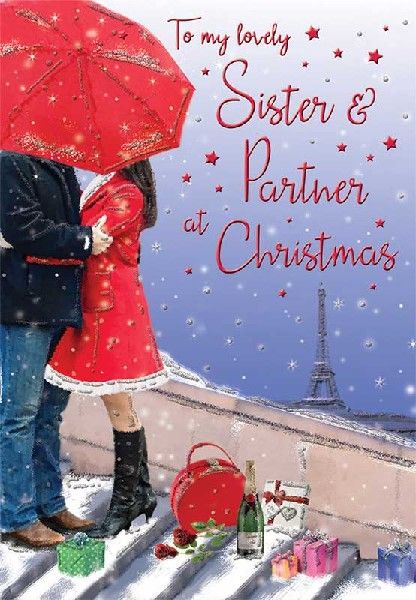 Christmas In Paris Sister & Partner Christmas Card