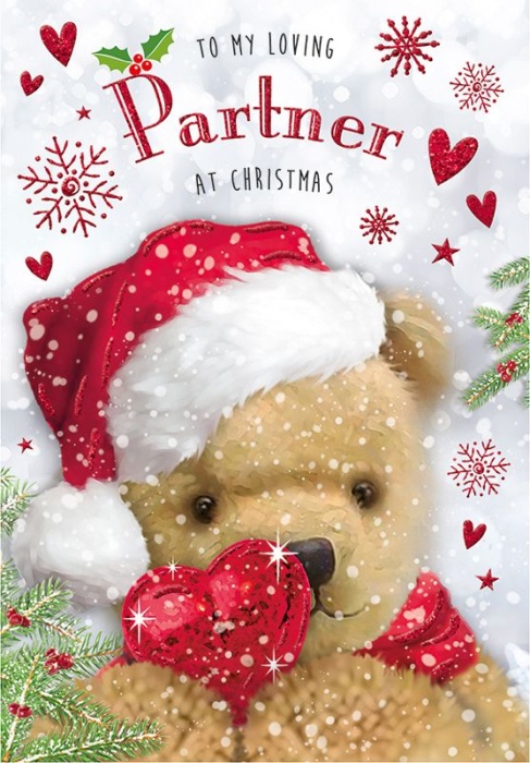 Festive Heart Partner Christmas Card