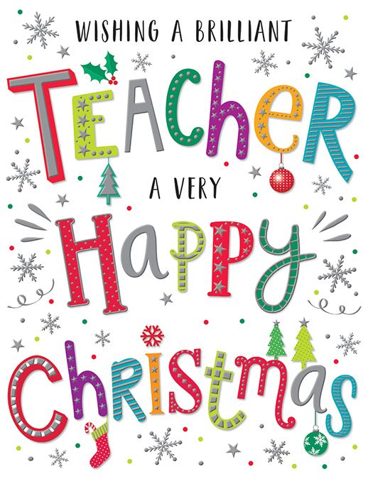 Happy Christmas | Teacher Thank You Card