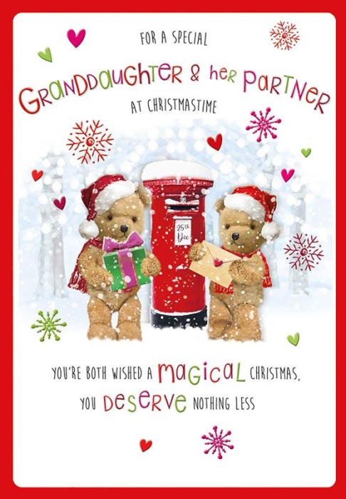 Sending Love Grand-Daughter & Partner Christmas Card