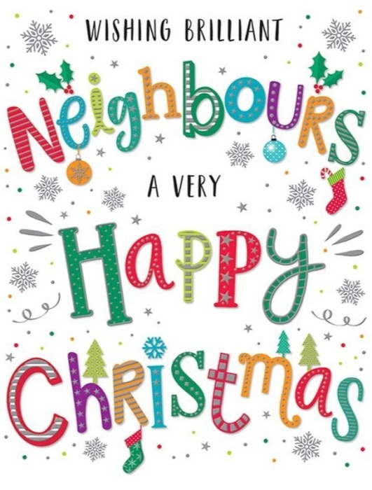 A Very Happy Christmas Neighbours Christmas Card