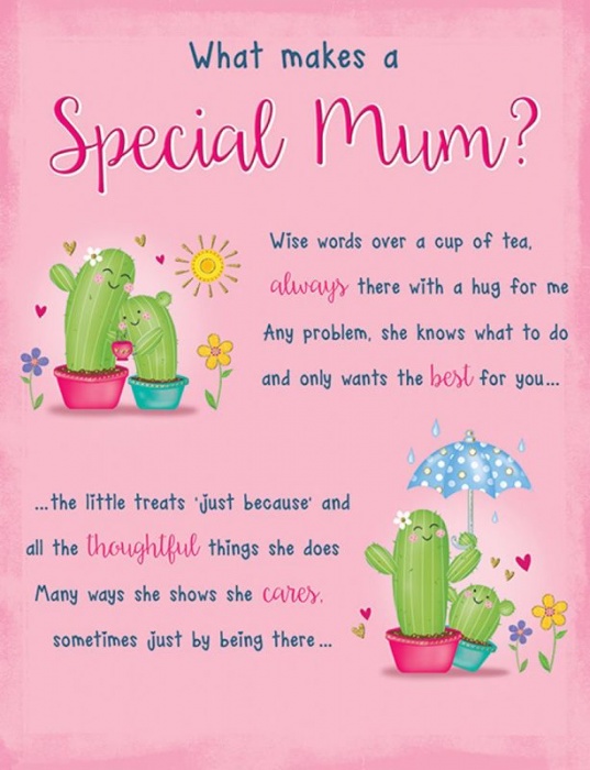 What Makes A Special Mum Mother's Day Card