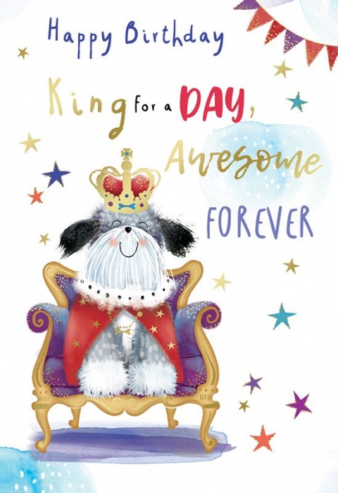 King For A Day Birthday Card