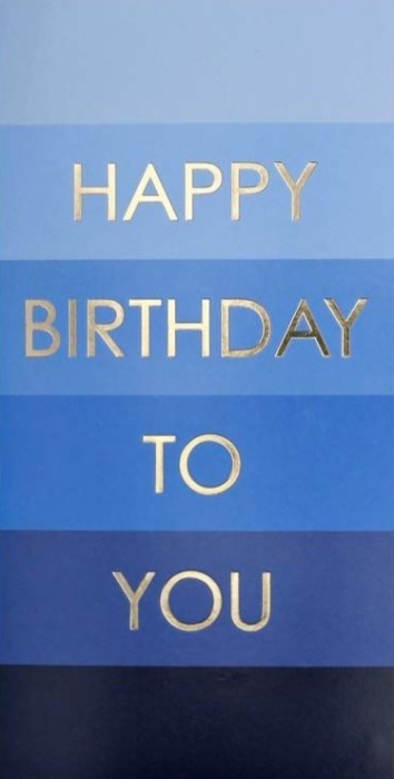 Birthday Blue Money Wallet Card