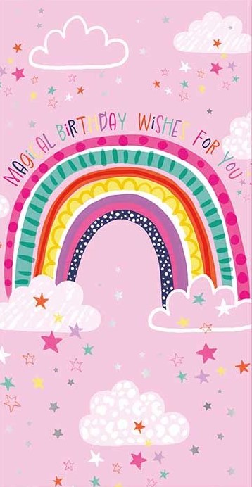 Rainbow Wishes Money Wallet Card