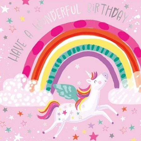 Rainbow Wishes Birthday Card