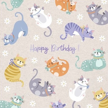 Cats Birthday Card