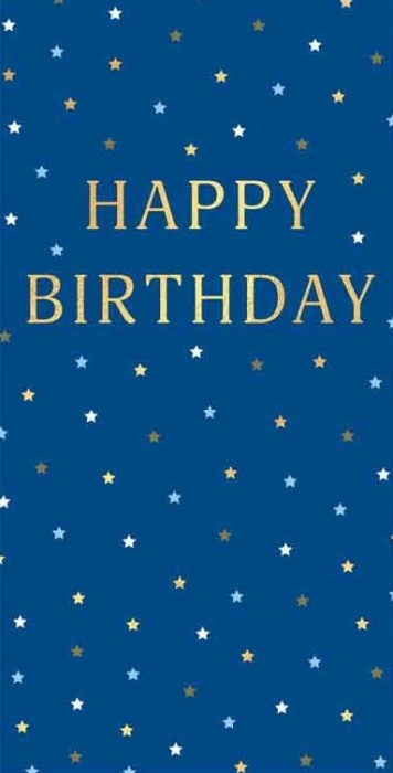 Happy Birthday Blue Money Wallet Card