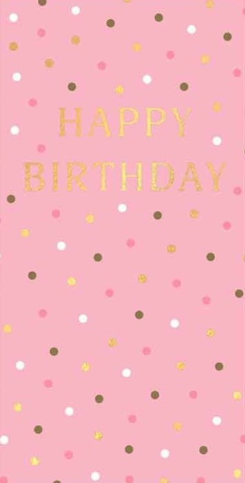 Happy Birthday Pink Money Wallet Card