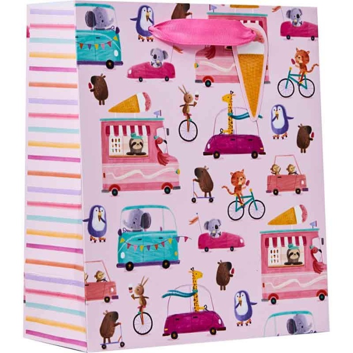 Wheelie Fun Pink Gift Bag