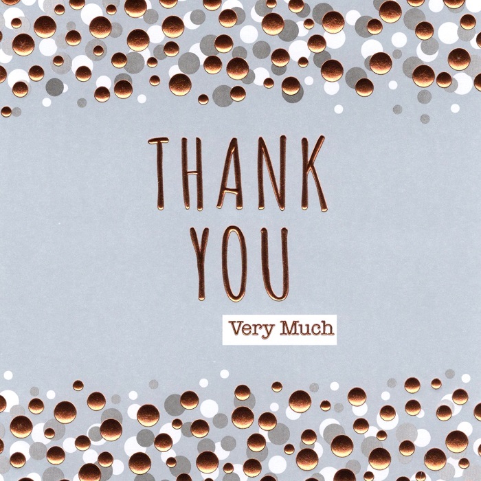 Copper Spots Thank You Cards Pack of 6