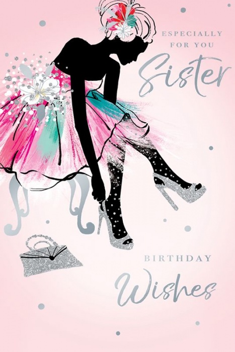 Party Dress Sister Birthday Card