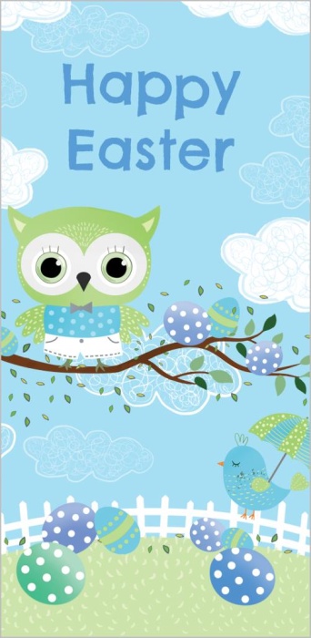 Owl & Rabbit Easter Cards Pack Of 8