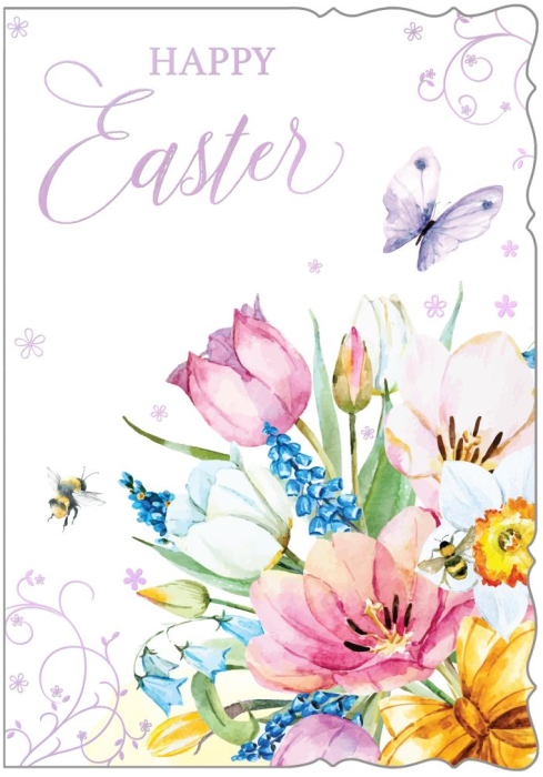 Spring Flowers Easter Card