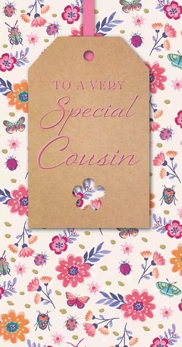 Flowers Cousin Birthday Card