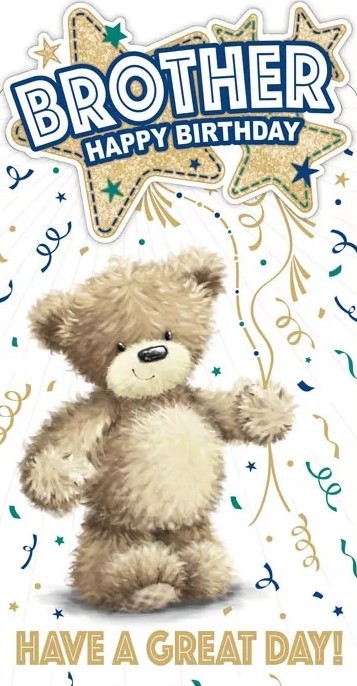 Teddy Stars Brother Birthday Card