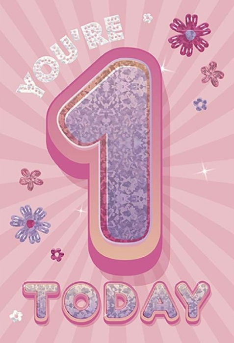 Starburst 1st Birthday Card