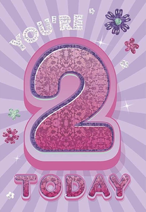 Starburst 2nd Birthday Card