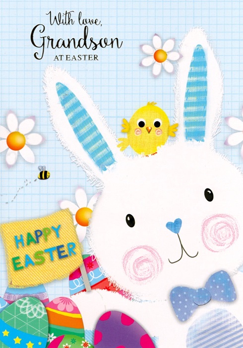 Easter Bunny Grandson Easter Card