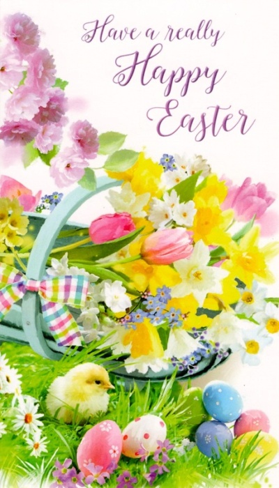 Flower Basket Mini Easter Card