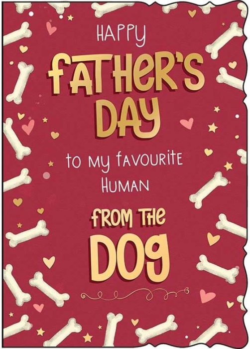 My Favourite Human Dog Father's Day Card