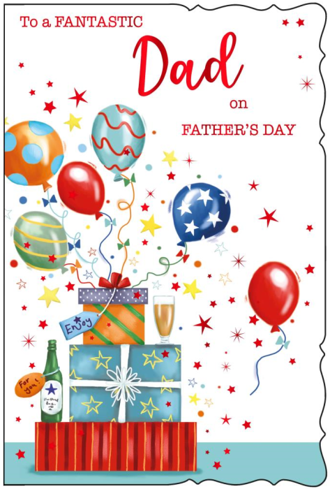 Gifts & Balloons Dad Father's Day Card