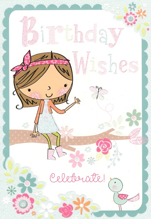 Birthday Wishes Girl Birthday Card