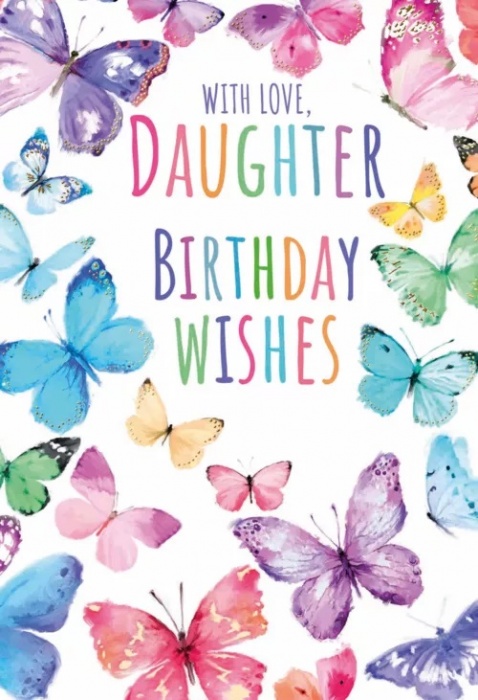 Bright Butterflies Daughter Birthday Card