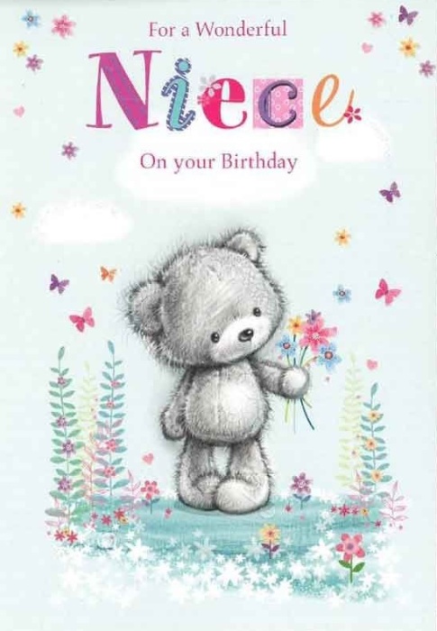 Picking Flowers Niece Birthday Card