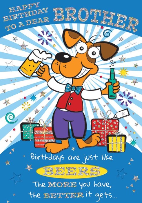 Beers Brother Birthday Card