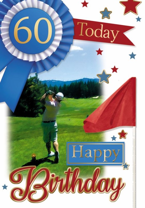 Golf 60th Birthday Card