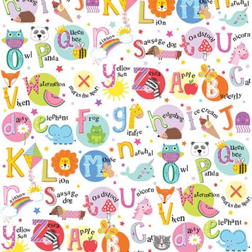 Alphabet Gift Wrap Sheet