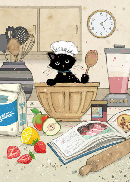 Chef Kitty Greeting Card