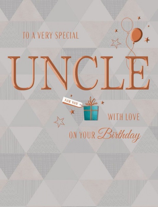 Balloons Uncle Birthday Card