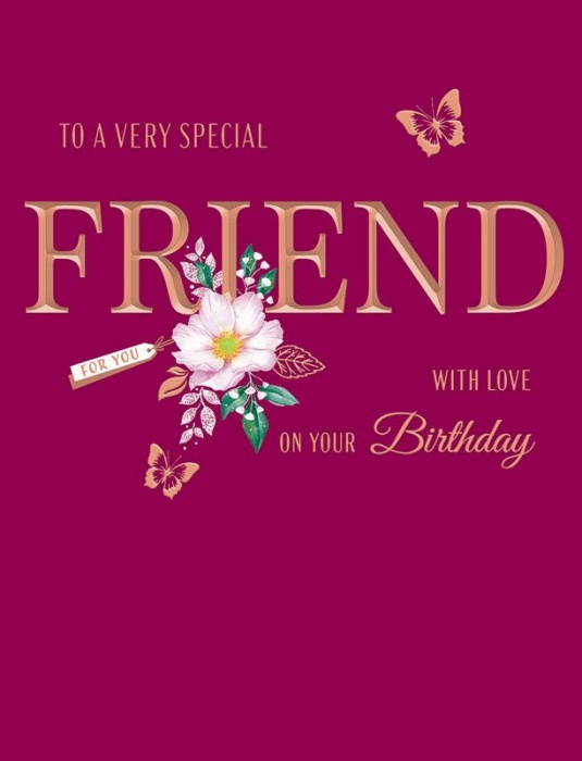 Pink Blossom Friend Birthday Card