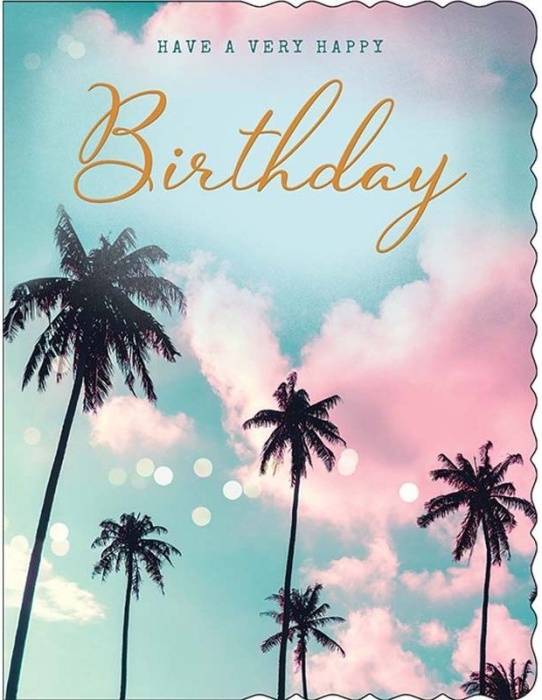 Palm Trees Birthday Card