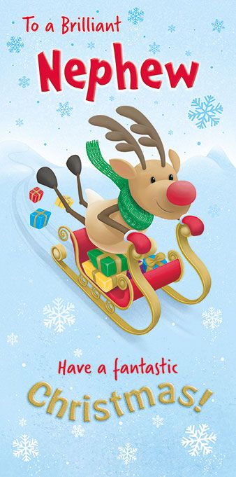 Reindeer Nephew Christmas Money Wallet Card