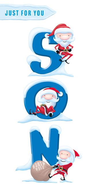 Santa Son Christmas Money Wallet Card