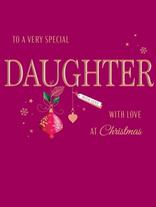 Christmas Bauble Daughter Christmas Card