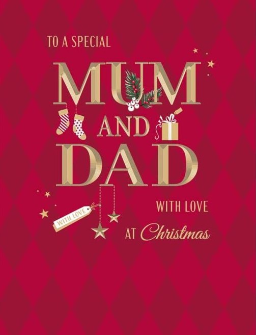 Present Mum & Dad Christmas Card