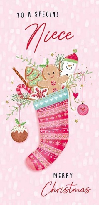 Christmas Stocking Niece Christmas Money Wallet Card