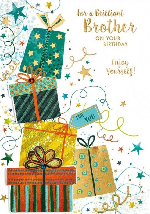 Presents For You Brother Birthday Card