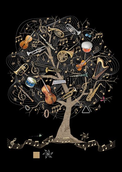 Music Tree Greeting Card