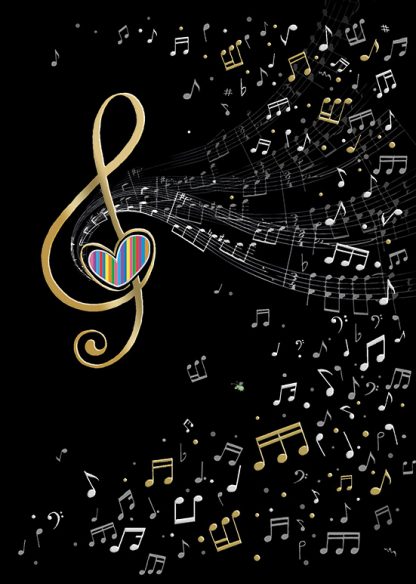 Music Clef Greeting Card