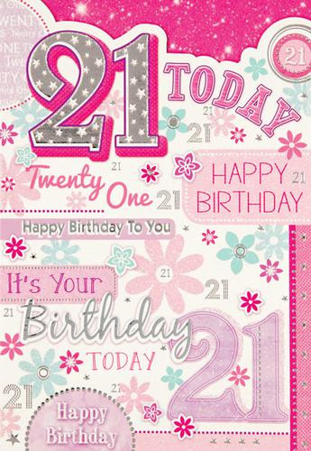 Happy Birthday 21st Birthday Card