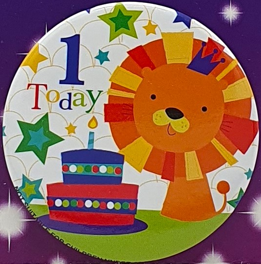 Lion 1st Birthday Badge