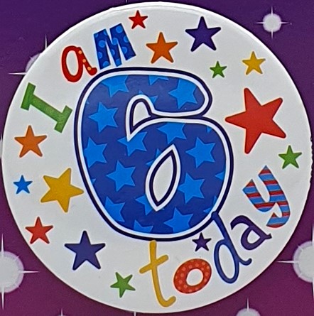 Stars 6th Birthday Badge