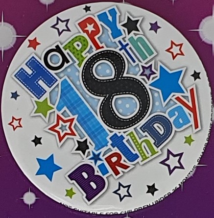 Stars 18th Birthday Badge